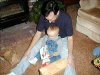 Eric and Christopher share a book