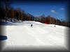 Kelsey gets the first run of the day on the bunny slope