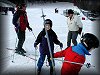 Enough sledding, let's try skiing at Loon Mountain.