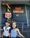 Kelsey and Tyler ready to ride Space Mountain for the first time!